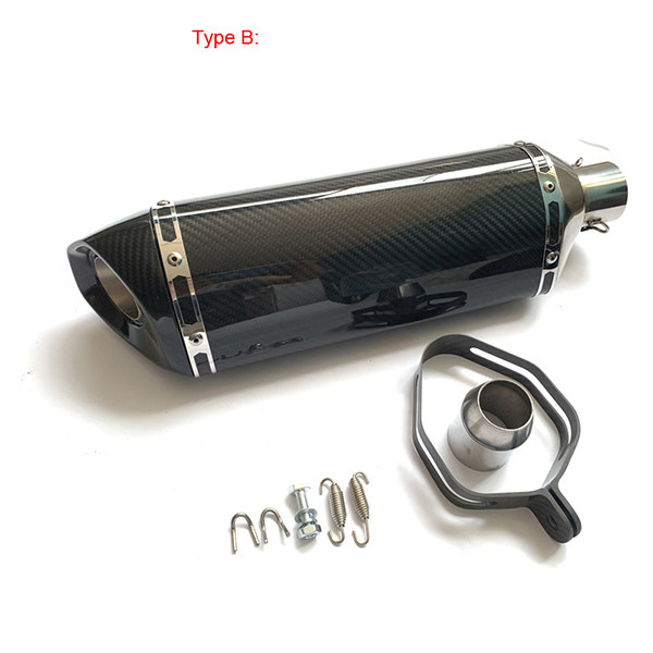 BM035CC-01 470mm Full Carbon Fiber Motorcycle Exhaust Muffler Universal